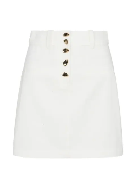 HEVRON Nylah button-up belt-loop mini skirt