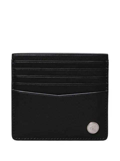 Calvin Klein Jeans logo-plaque leather card holder