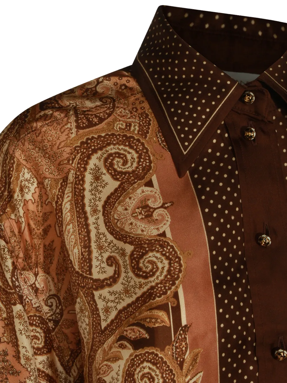 ZIMMERMANN Luna blouse met paisley-print Bruin