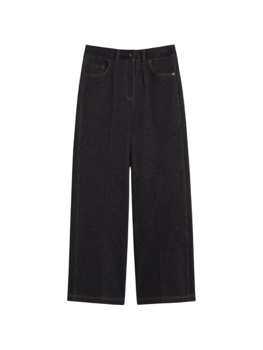 Max Mara denim-effect straight-leg trousers - Blu