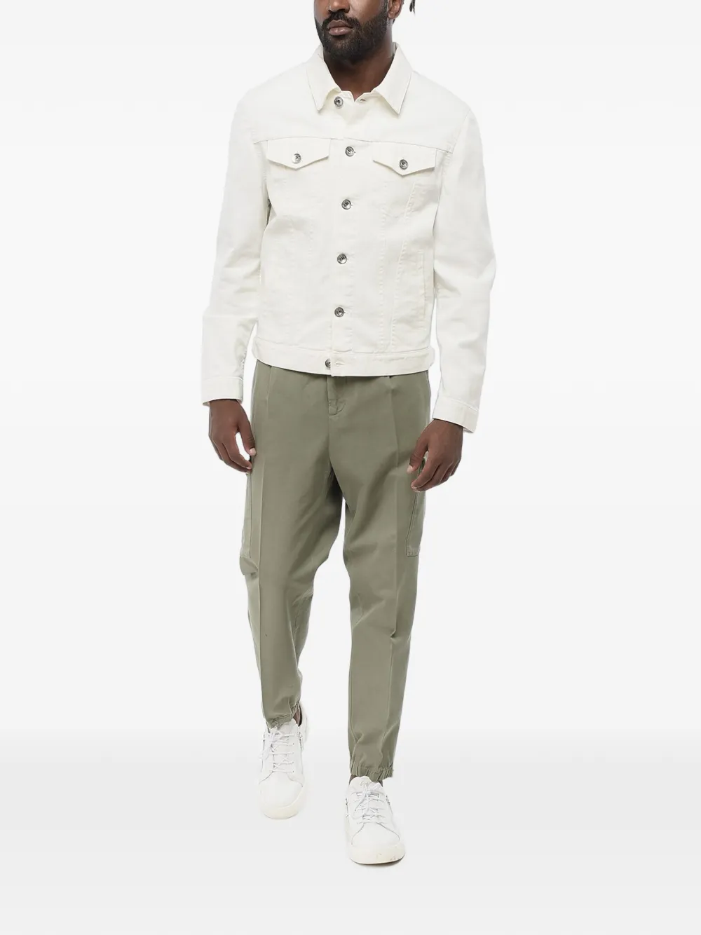 Brunello Cucinelli Sahariano denim jack Wit
