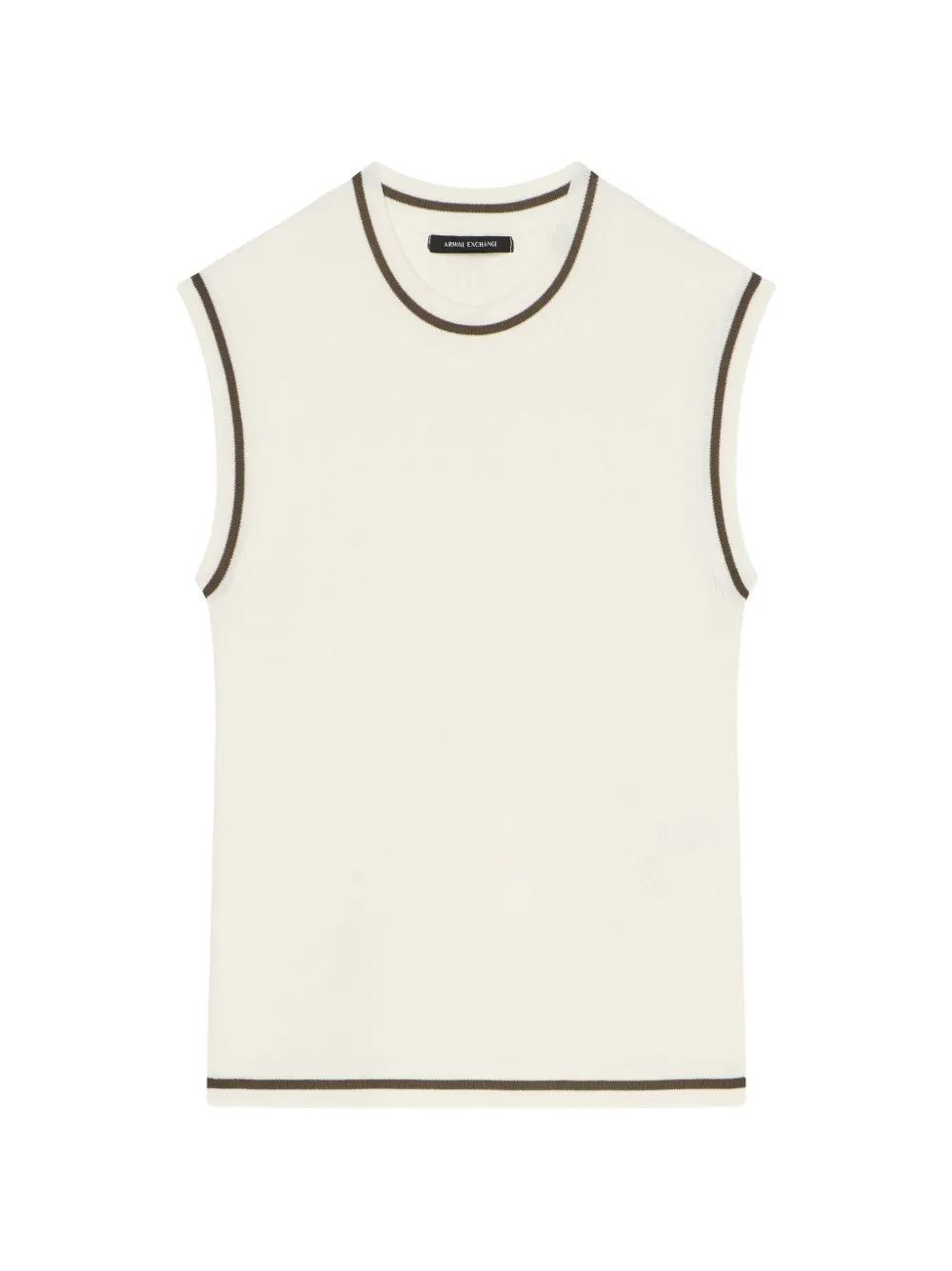 Armani Exchange contrasting-trim sleeveless top - Toni neutri