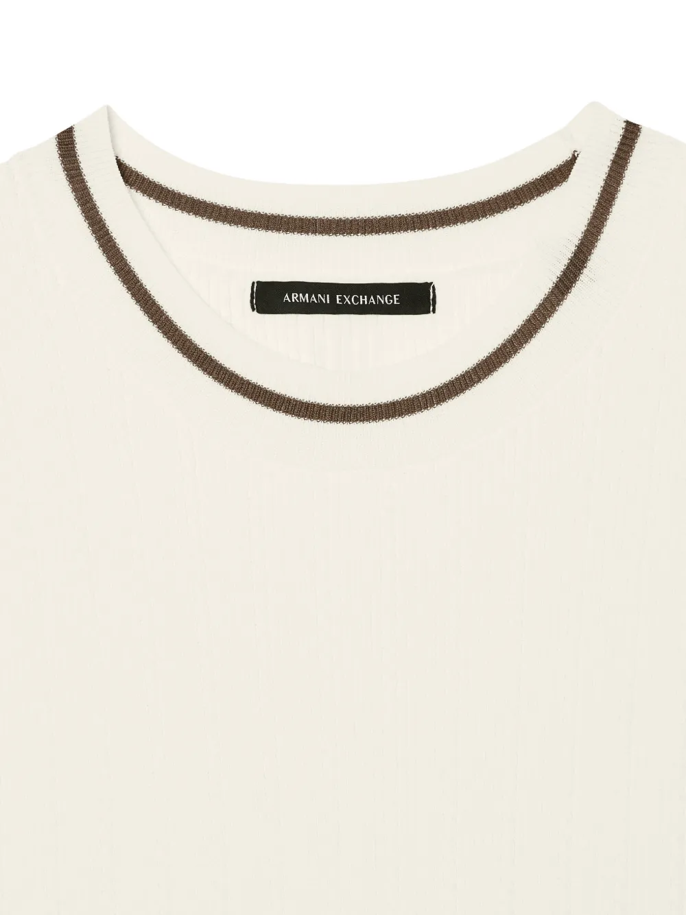 Armani Exchange Mouwloze top Beige