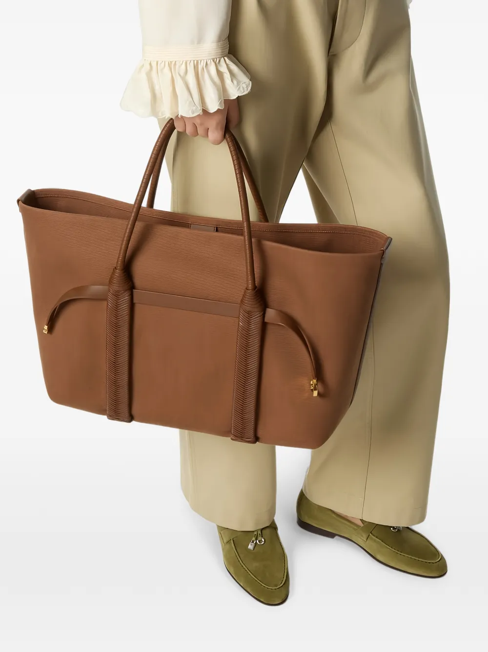 Loro Piana Large Ghiera Shopper in Brown, view 2
