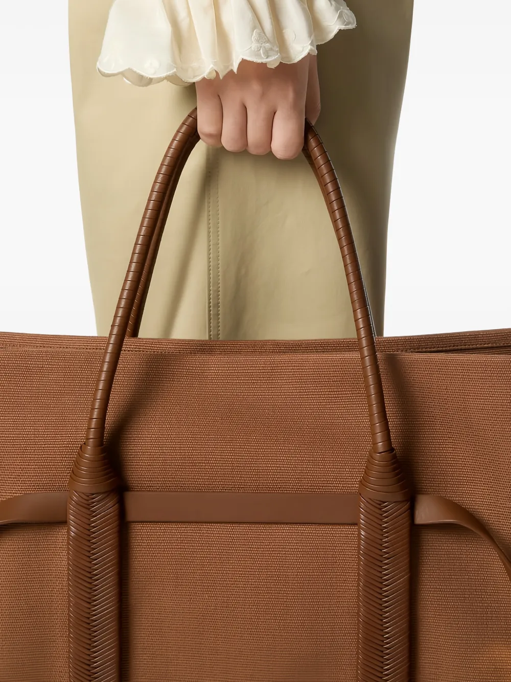Loro Piana Large Ghiera Shopper in Brown, view 3