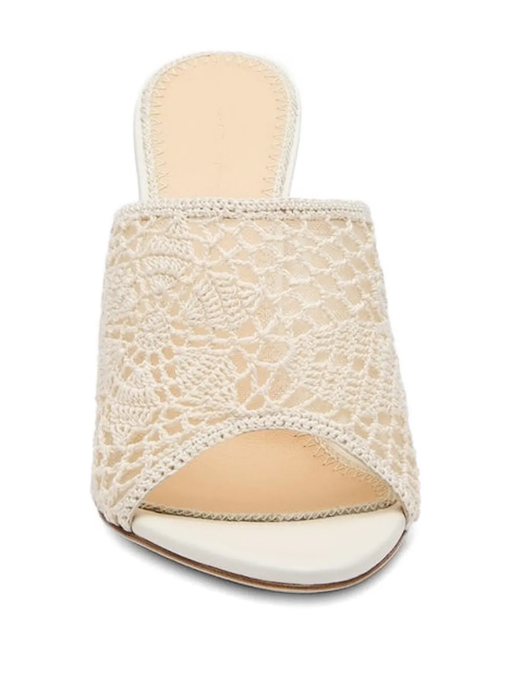 Magda Butrym crochet-knit open-toe mules Wit