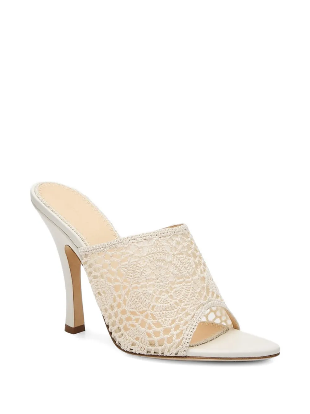 Magda Butrym crochet-knit open-toe mules Wit