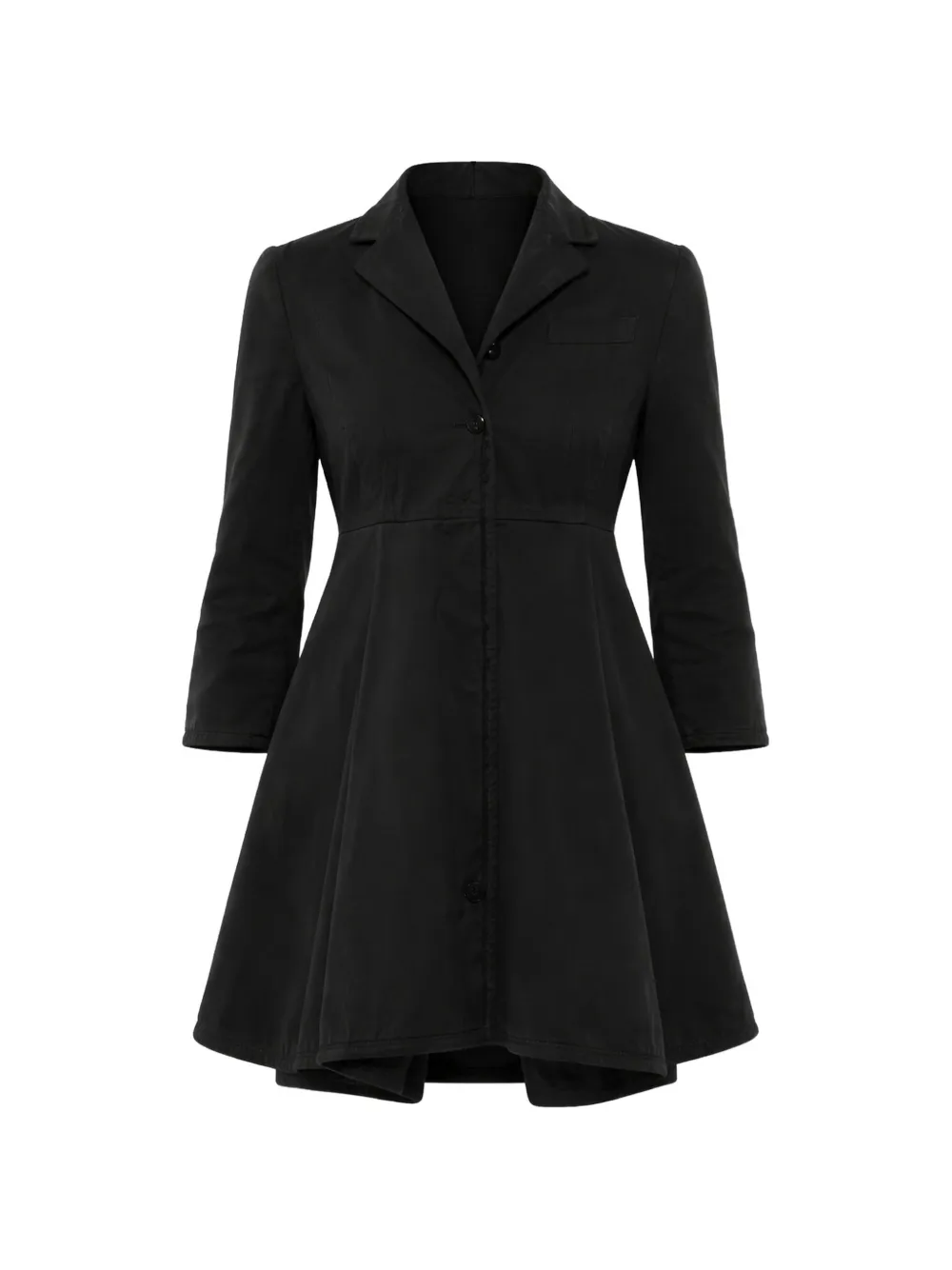 Miu Miu single-breasted A-line coat - Schwarz