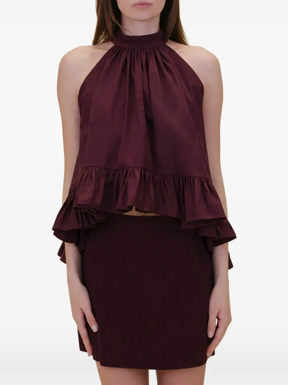 AZEEZA Blair mini-rok met A-lijn Rood