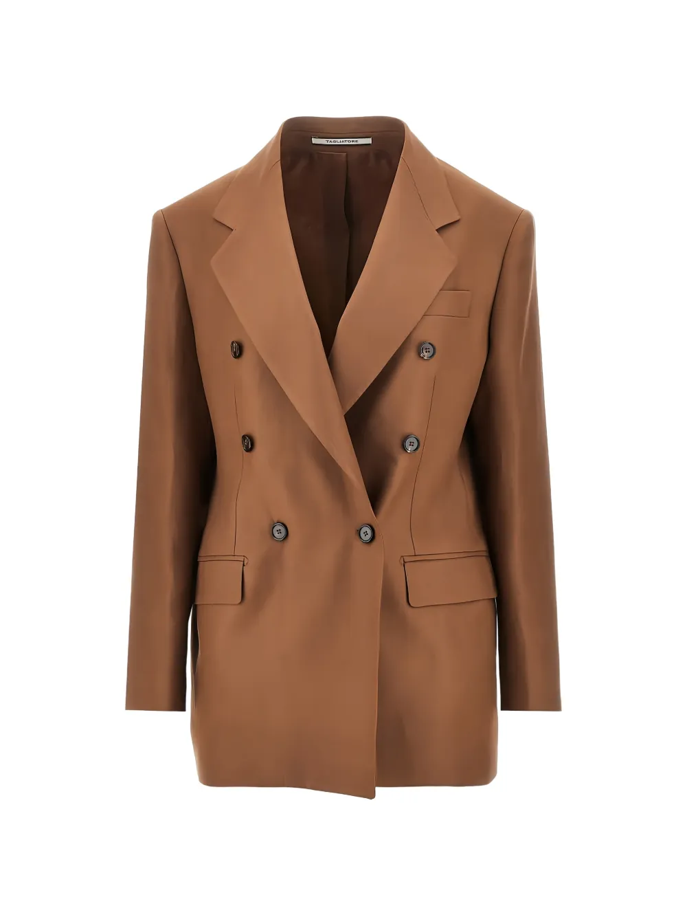 Tagliatore double-breasted linen blazer - Marrone