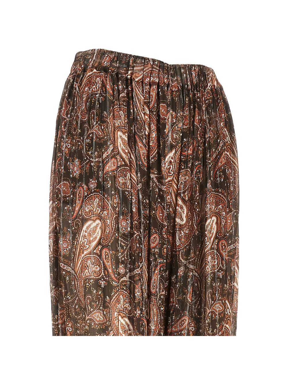 THE ANDAMANE paisley-print pleated trousers - Marrone