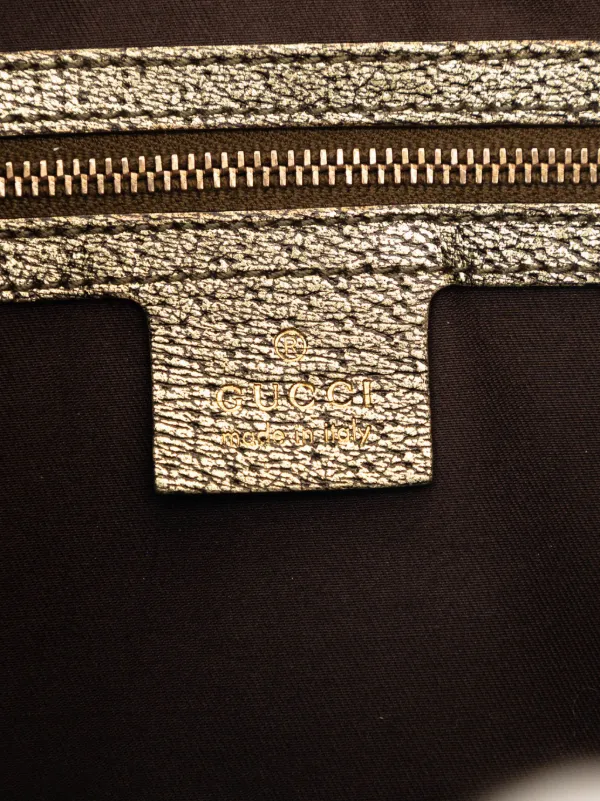 Gucci Pre-Owned 2000-2015 ミディアム メタリック レザー バンブー