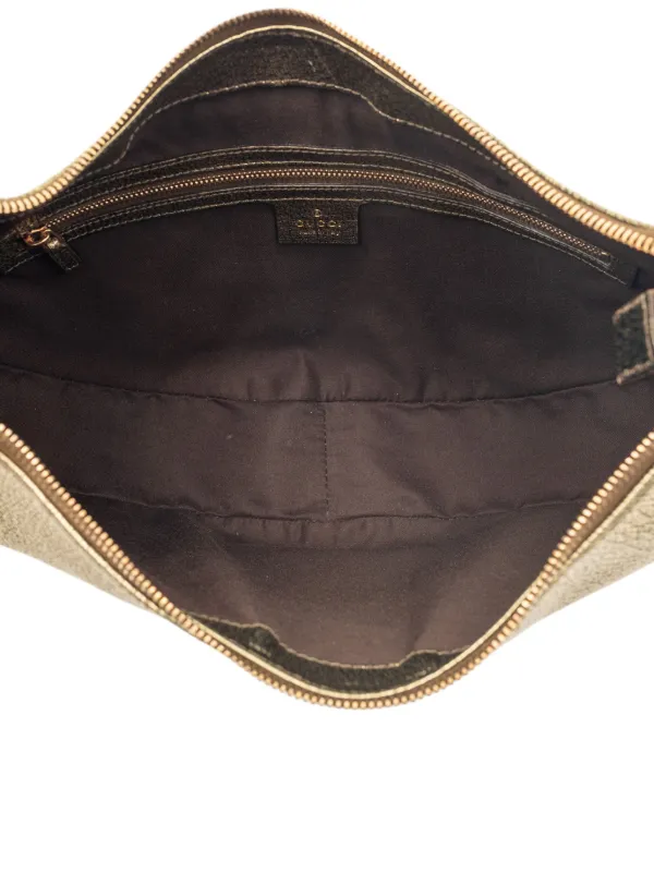 Gucci Pre-Owned 2000-2015 ミディアム メタリック レザー バンブー