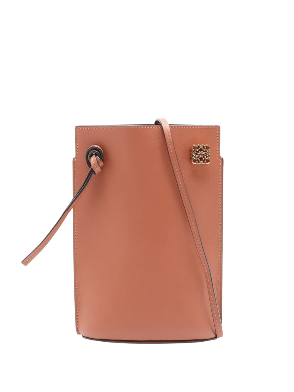 Loewe Pre-Owned 2010-2026 Calfskin Dice Pocket crossbody bag - Marrone