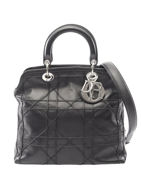 Christian Dior Pre-Owned 2000-2026 Medium Lambskin Cannage Polochon Granville satchel