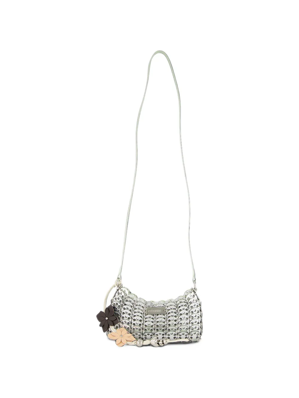 Rabanne disc-embellished chainmail shoulder bag Groen