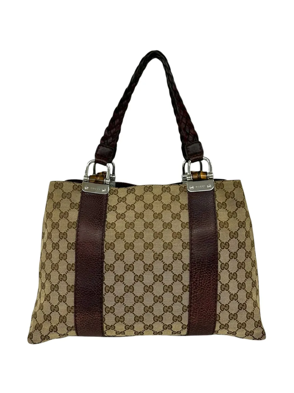 Gucci Pre-Owned 2000-2015 Medium GG Canvas Bamboo Libeccio tote bag - Toni neutri
