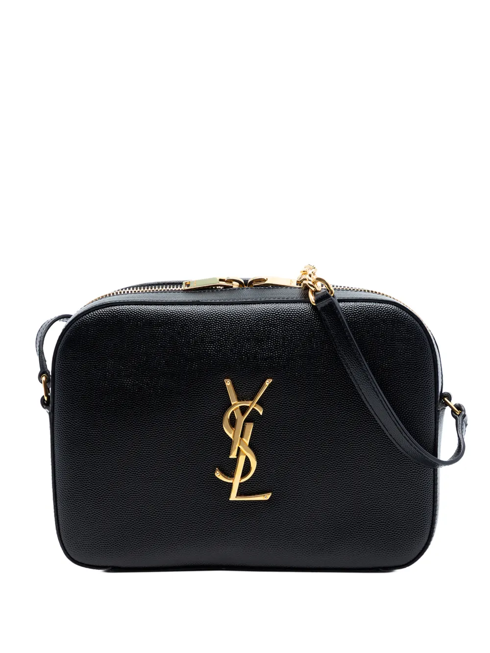 Saint Laurent Pre-Owned 2015 Medium Grain De Poudre Classic Monogram Camera Bag crossbody bag - Nero