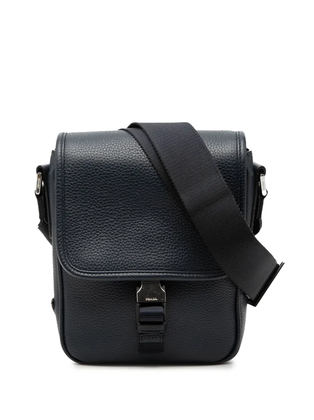 Prada Pre-Owned 2013-2026 Vitello Phenix Buckle Messenger Bag crossbody bag - Blu