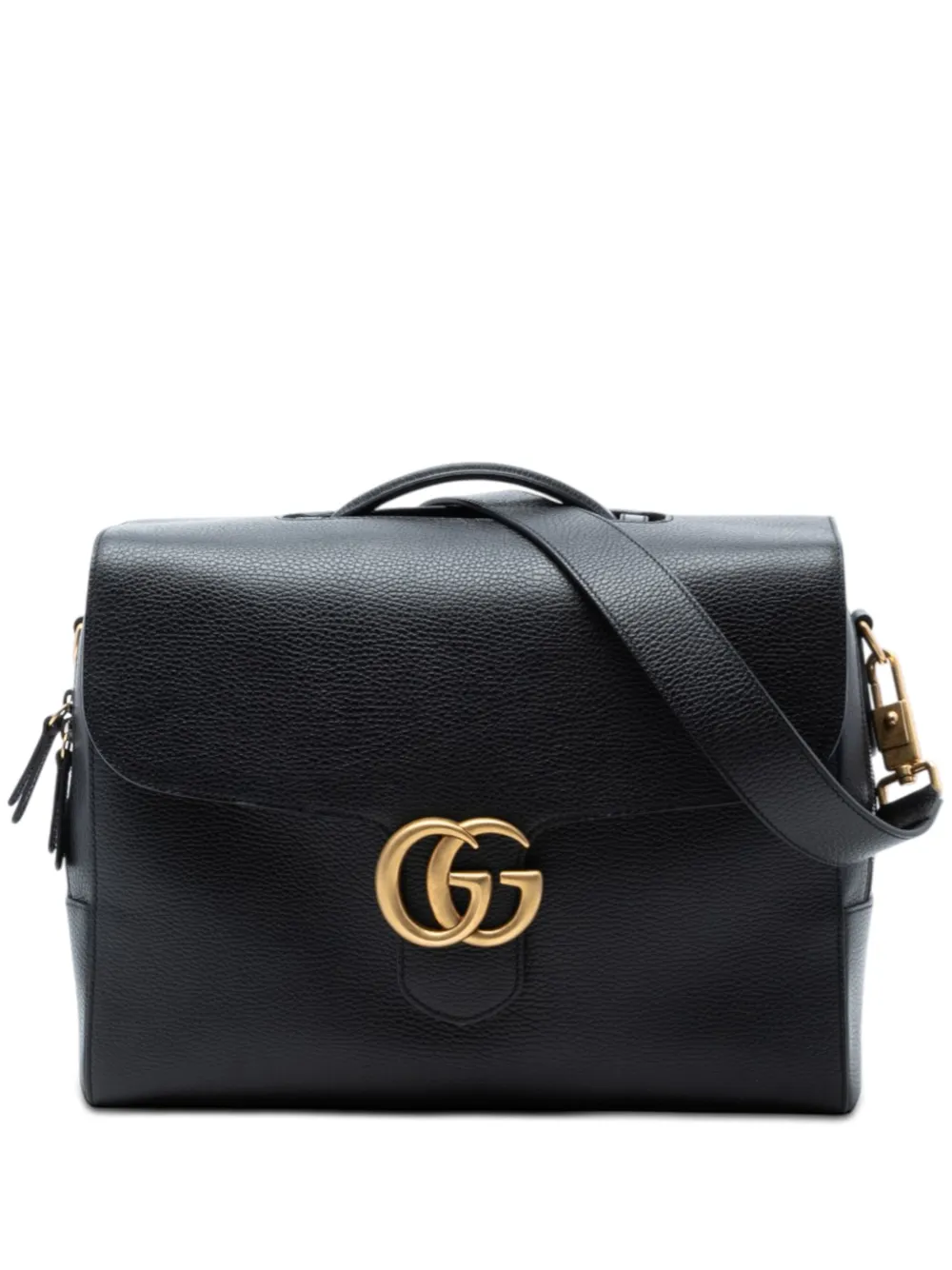 Gucci Pre-Owned 2016-2026 GG Marmont Leather Briefcase business bag - Nero