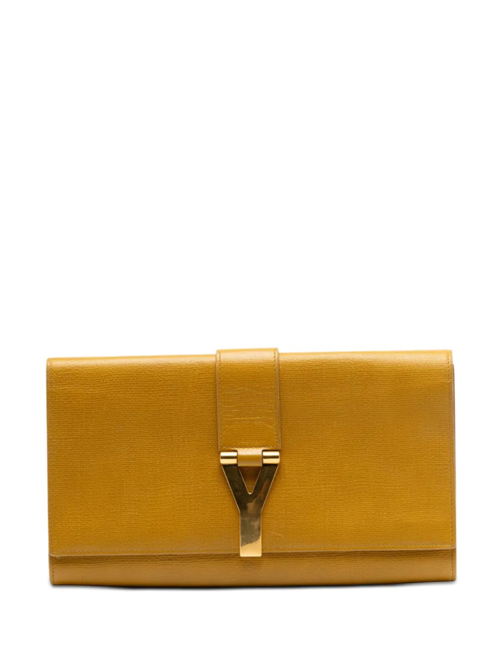 Saint Laurent Pre-Owned 2000-2012 texturierte Chyc Ligne Clutch - Gelb