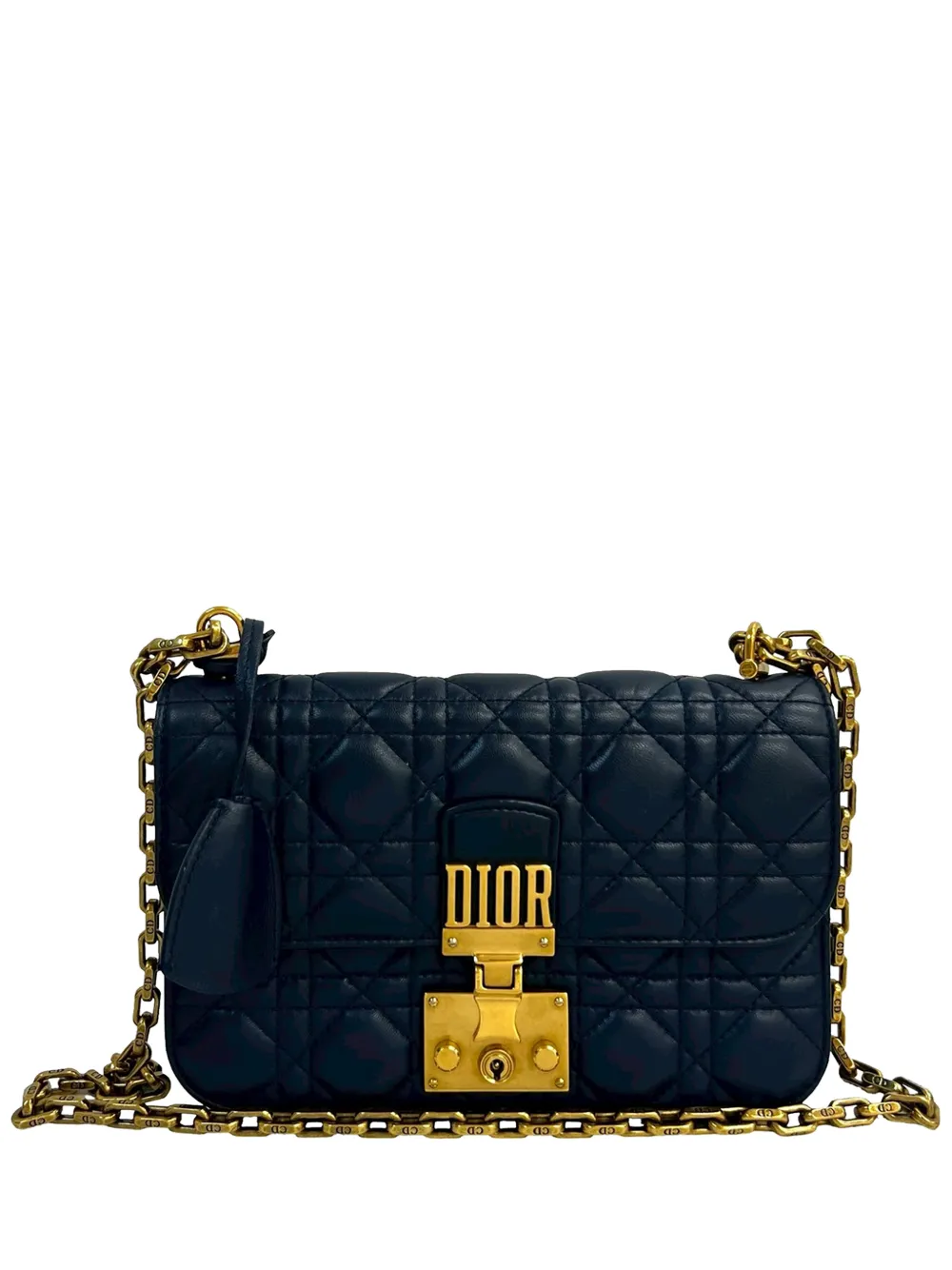 Christian Dior Pre-Owned 20th Century Small Lambskin Cannage DiorAddict Flap shoulder bag - Blau