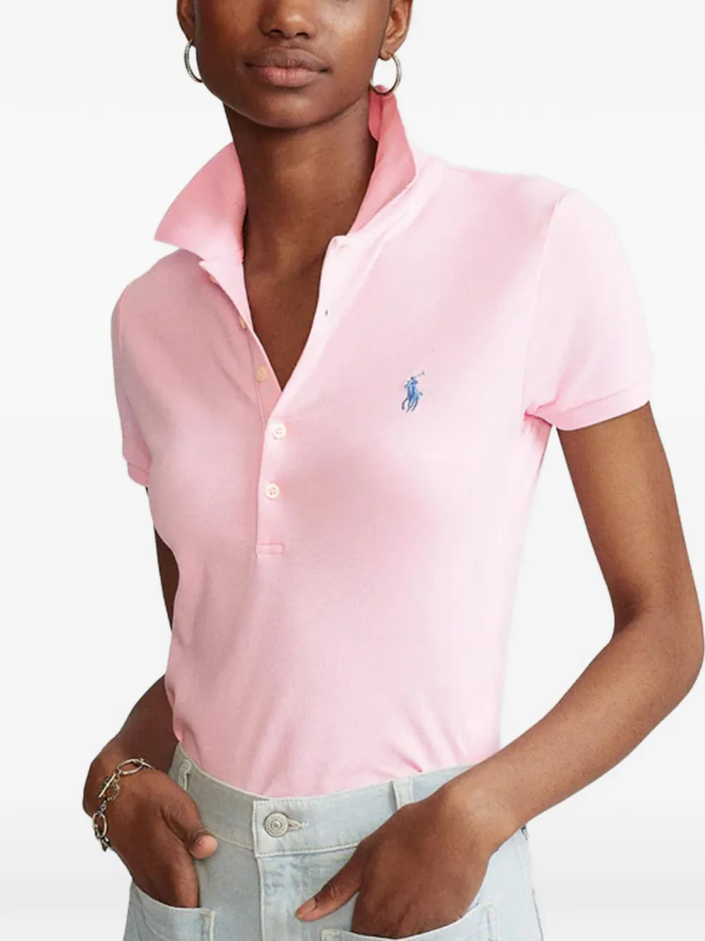Polo Ralph Lauren Poloshirt met geborduurd logo Roze