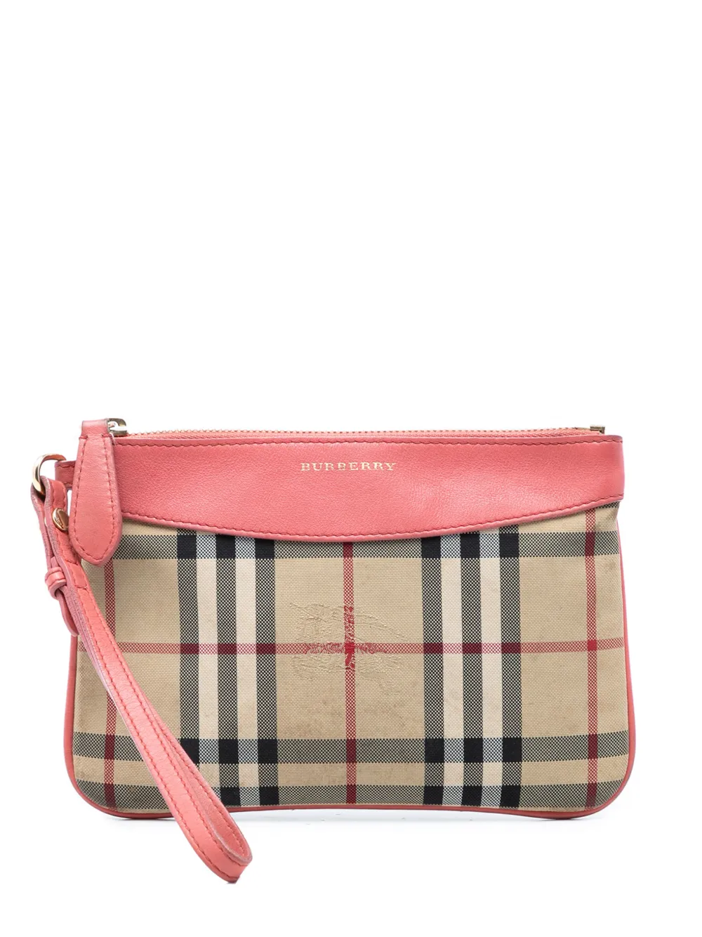 Burberry Pre-Owned 2000-2017 Haymarket Check Nylon Peyton clutch bag - Rosa