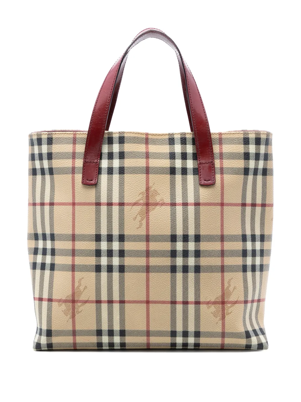 Burberry Pre-Owned 2000-2017 Haymarket Check Canvas Tote Bag - Nude