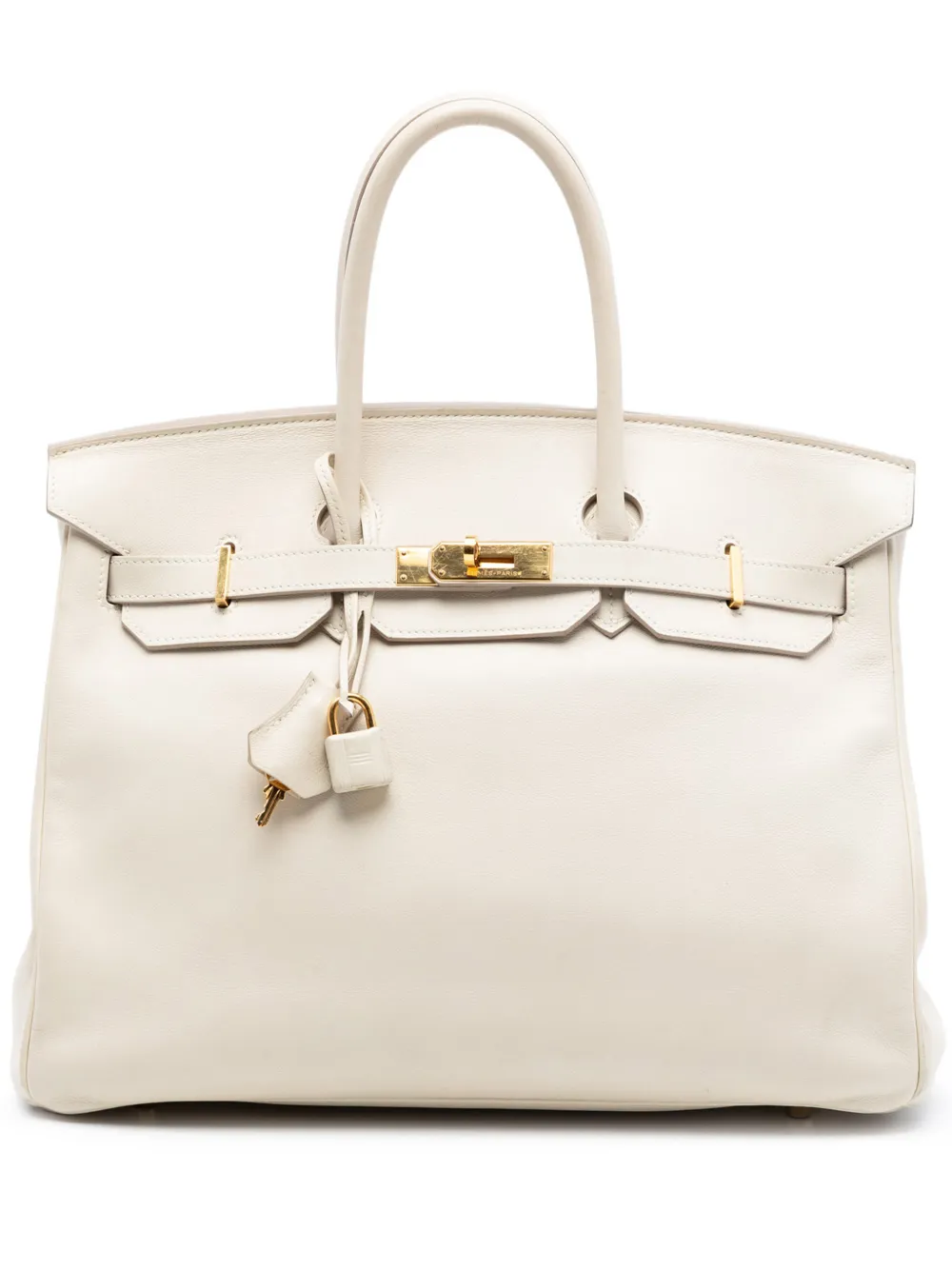 Hermès Pre-Owned 2009 Swift Birkin Retourne 35 handbag - Bianco
