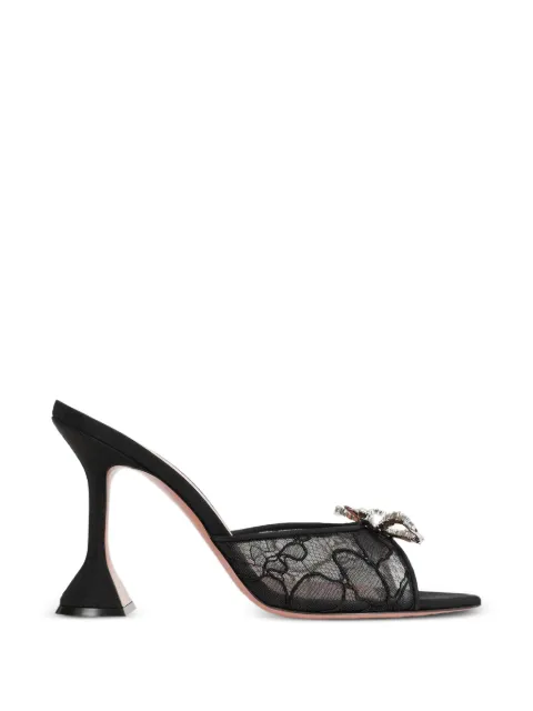Amina Muaddi Rosie crystal-embellished lace sandals