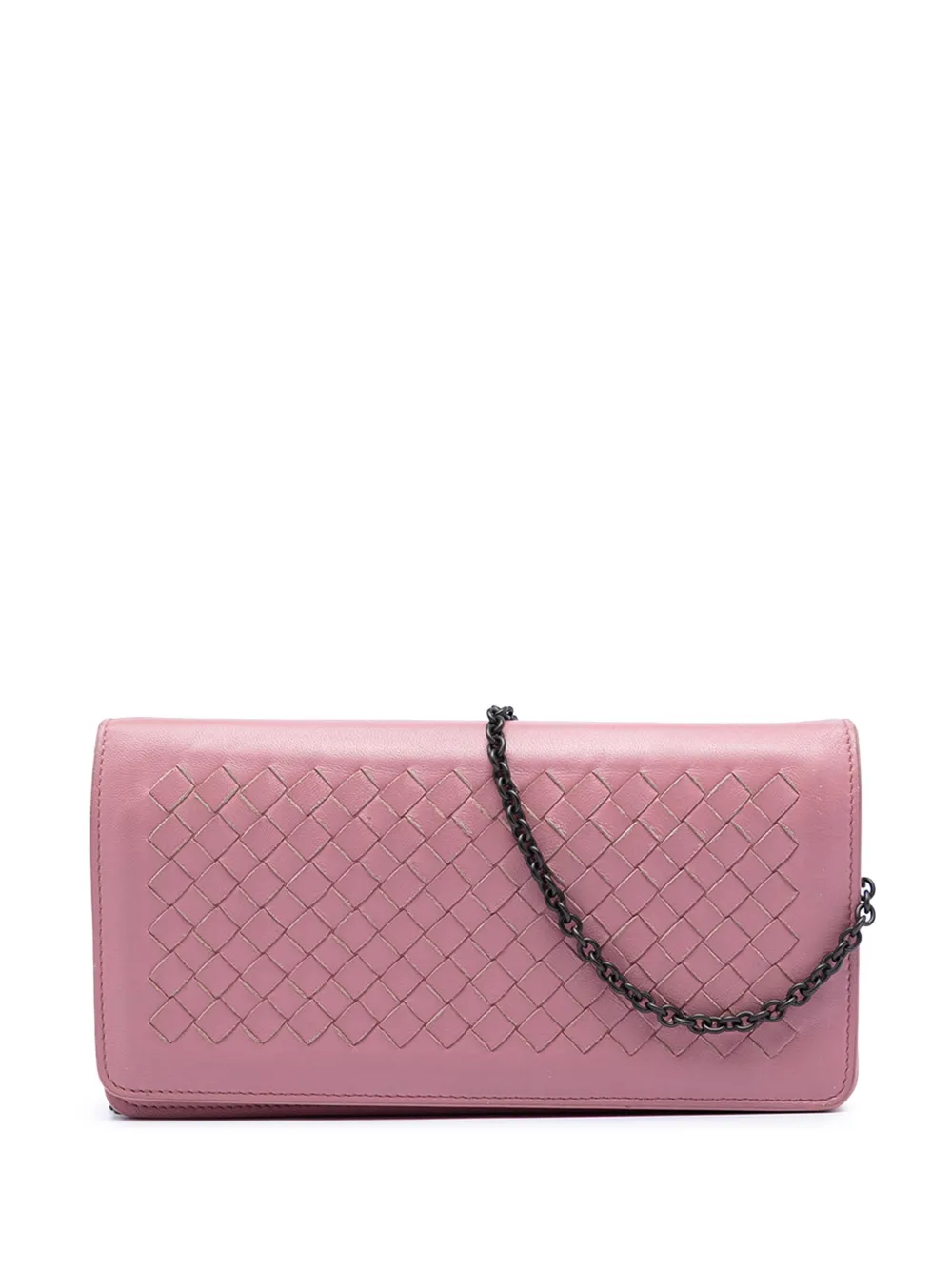 Bottega Veneta Pre-Owned 2010-2025 Nappa Intrecciato Continental Wallet on Chain crossbody bag - Rosa