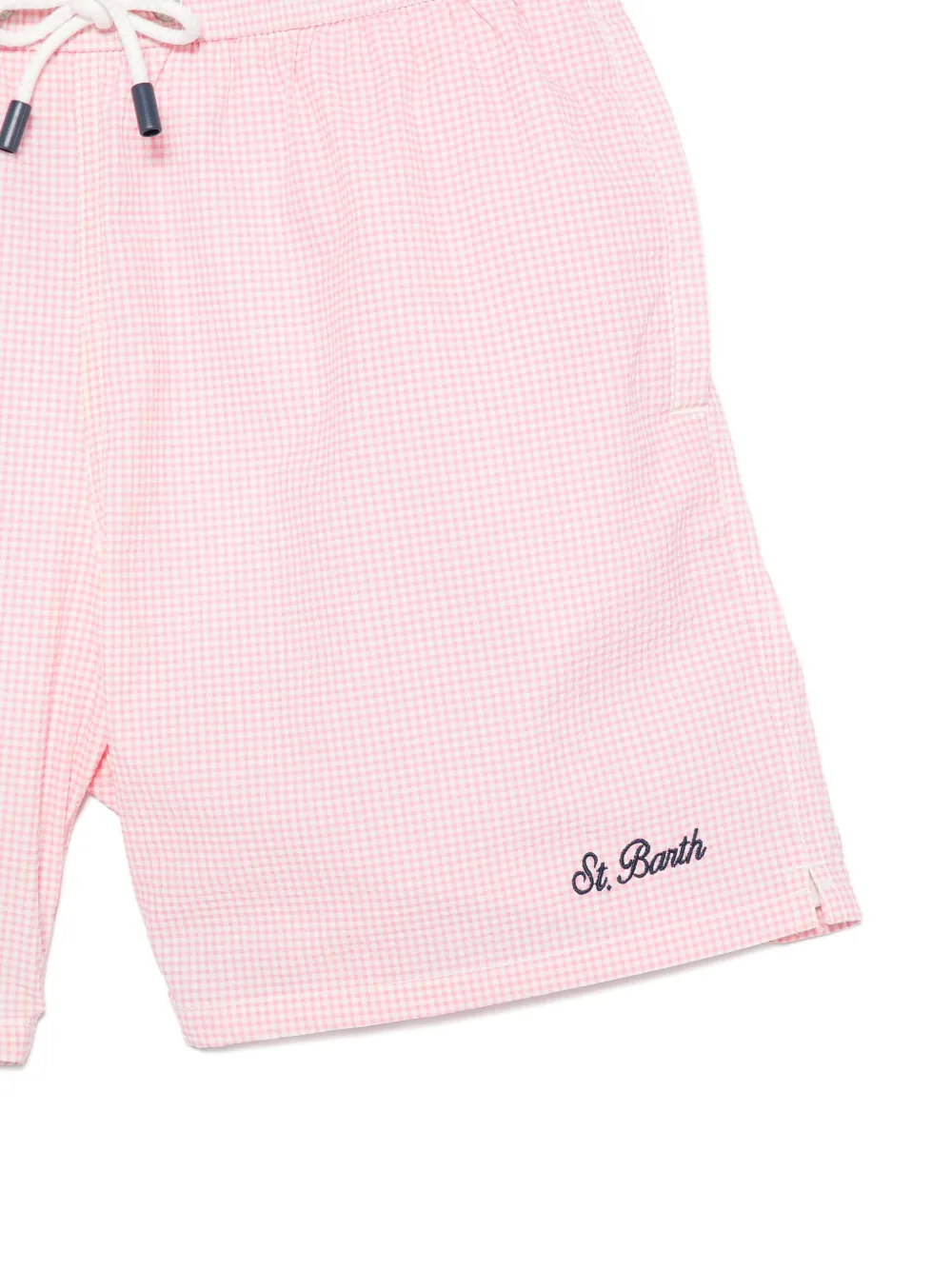 MC2 Saint Barth Zwembroek met trekkoord en gingham ruit Roze