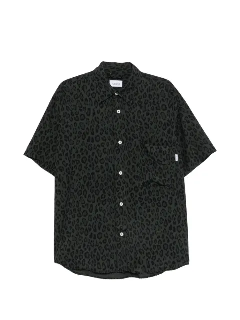AMISH leopard-print short-sleeve shirt