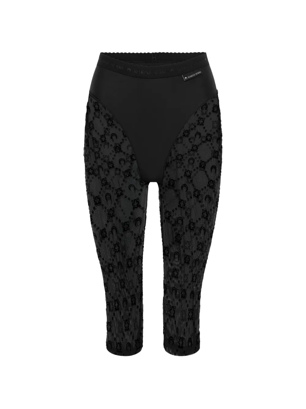 Marine Serre Moon Diamant fietsshorts Zwart