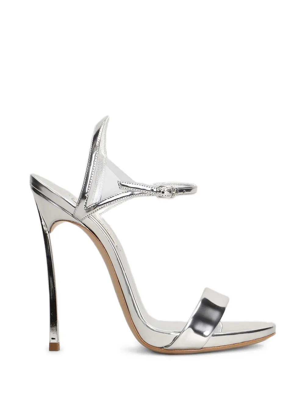 Casadei Blade leather sandals - Argento