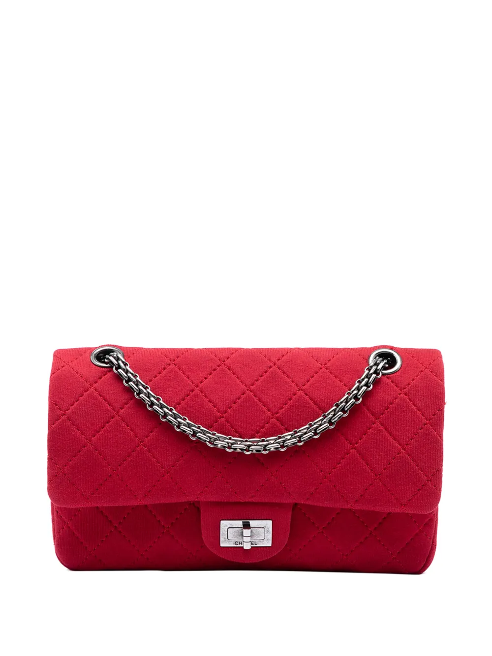 CHANEL Pre-Owned 2006-2008 Quilted Jersey Reissue 2.55 Double Flap 225 shoulder bag - Rosso