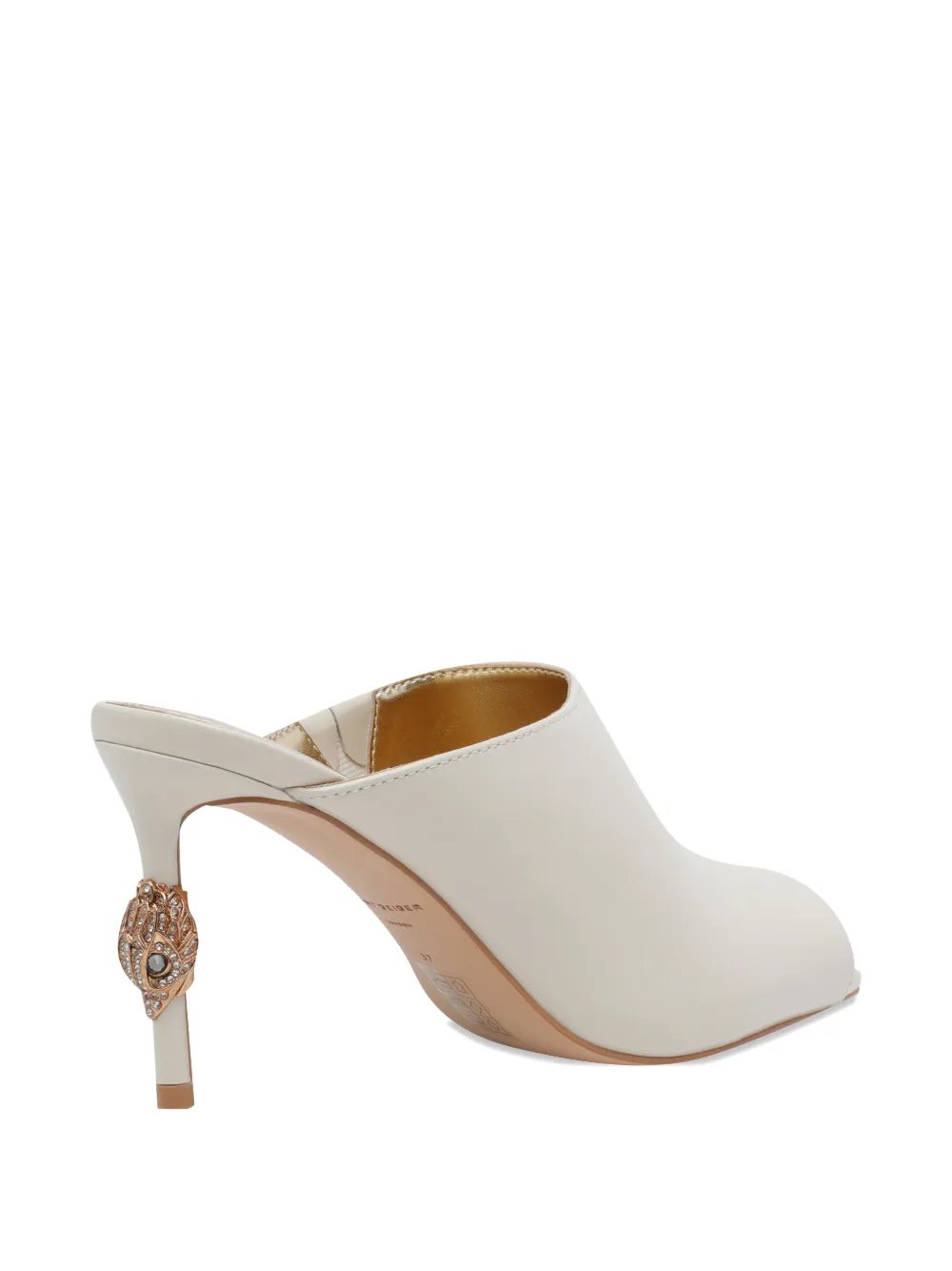 Kurt Geiger London Eagle crystal-embellished mules Beige