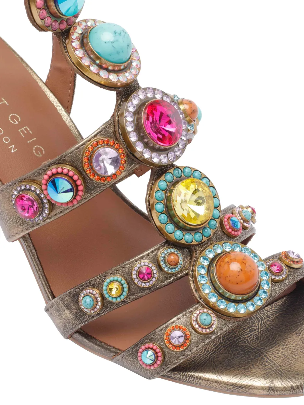 Kurt Geiger London Octavia crystal-embellished sandals Goud