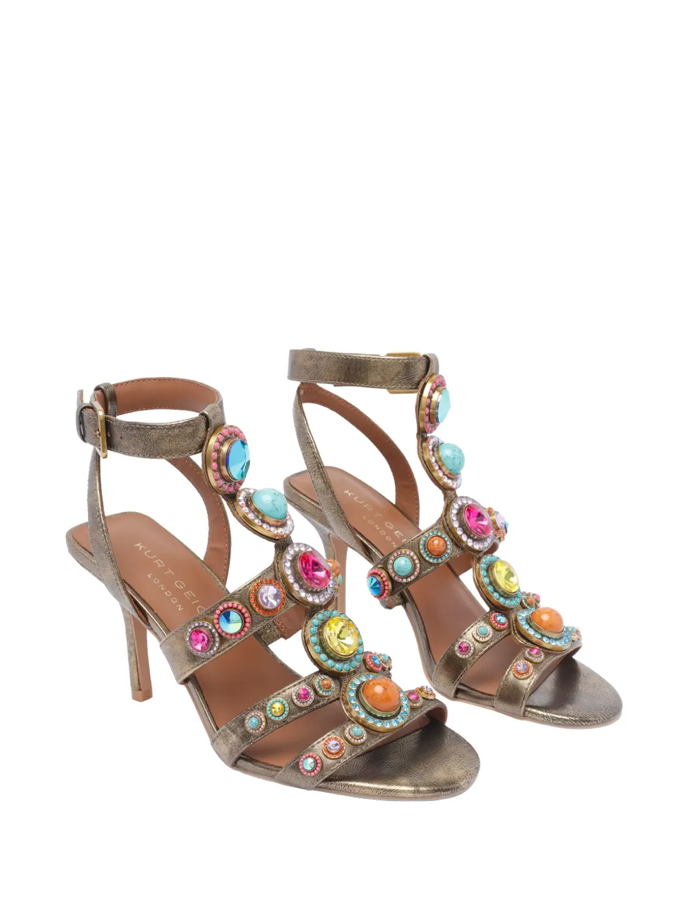 Kurt Geiger London Octavia crystal-embellished sandals Goud