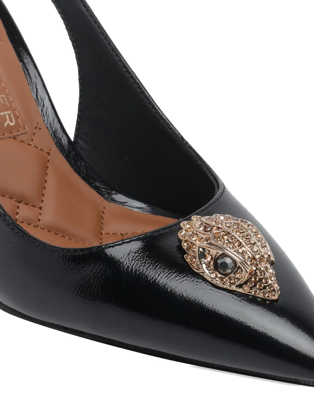 Kurt Geiger London Belgravia eagle-plaque slingback pumps Zwart