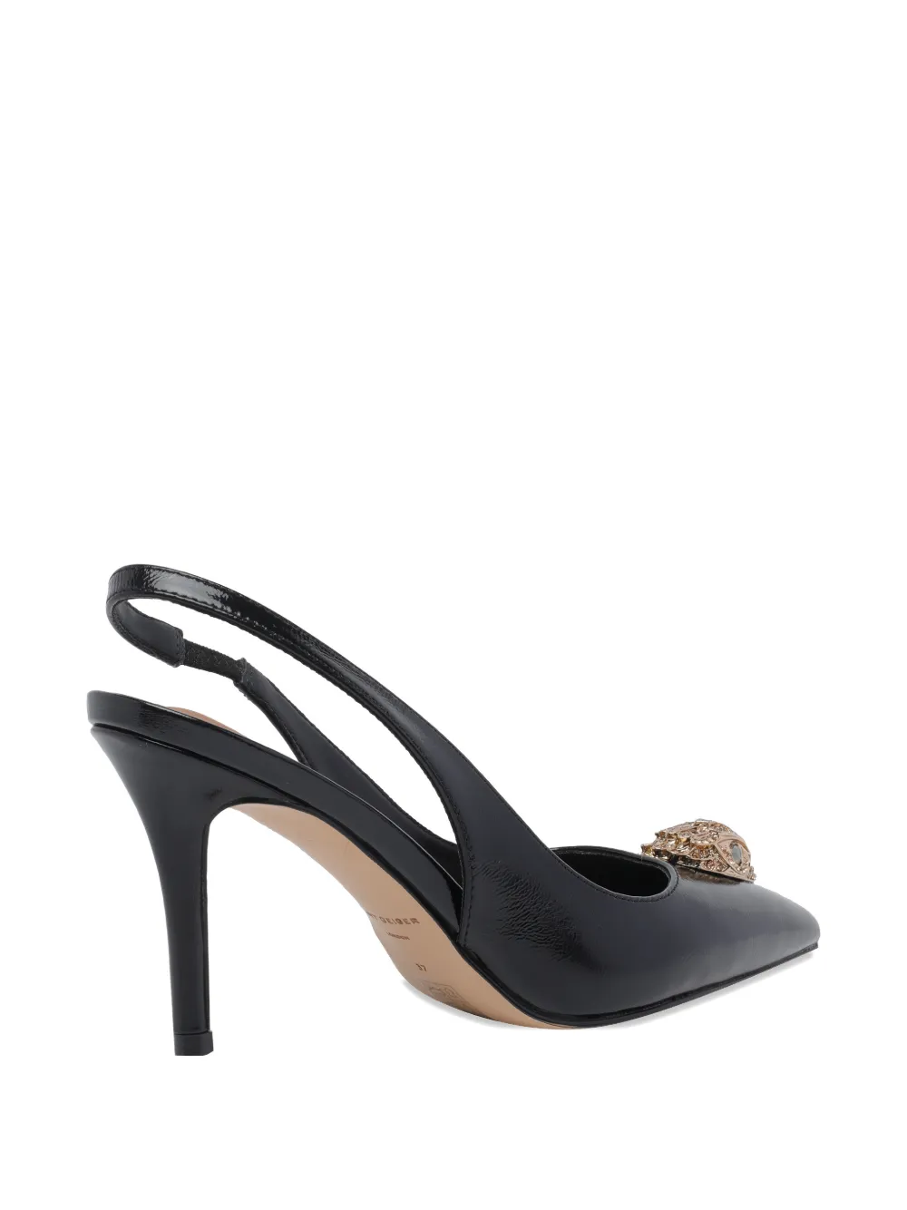 Kurt Geiger London Belgravia eagle-plaque slingback pumps Zwart