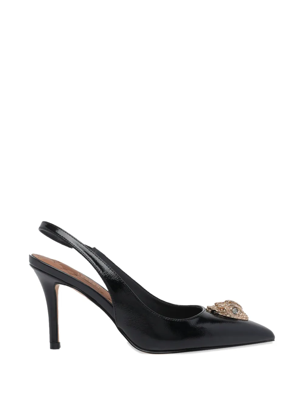 Kurt Geiger London Belgravia eagle-plaque slingback pumps - Nero
