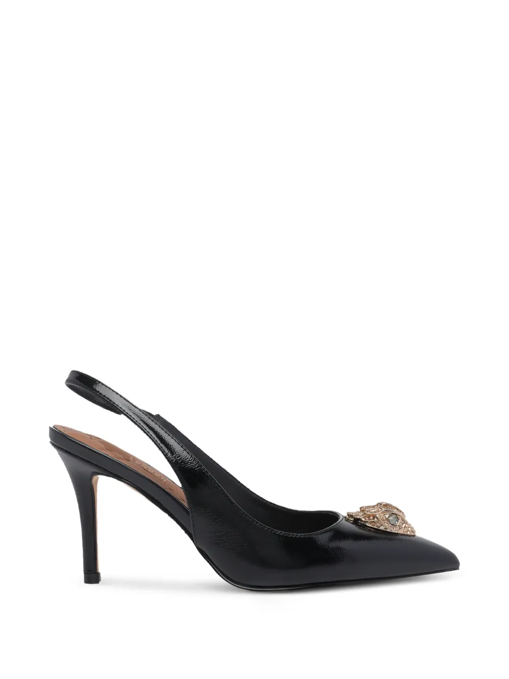 Kurt Geiger London Belgravia eagle-plaque slingback pumps Zwart