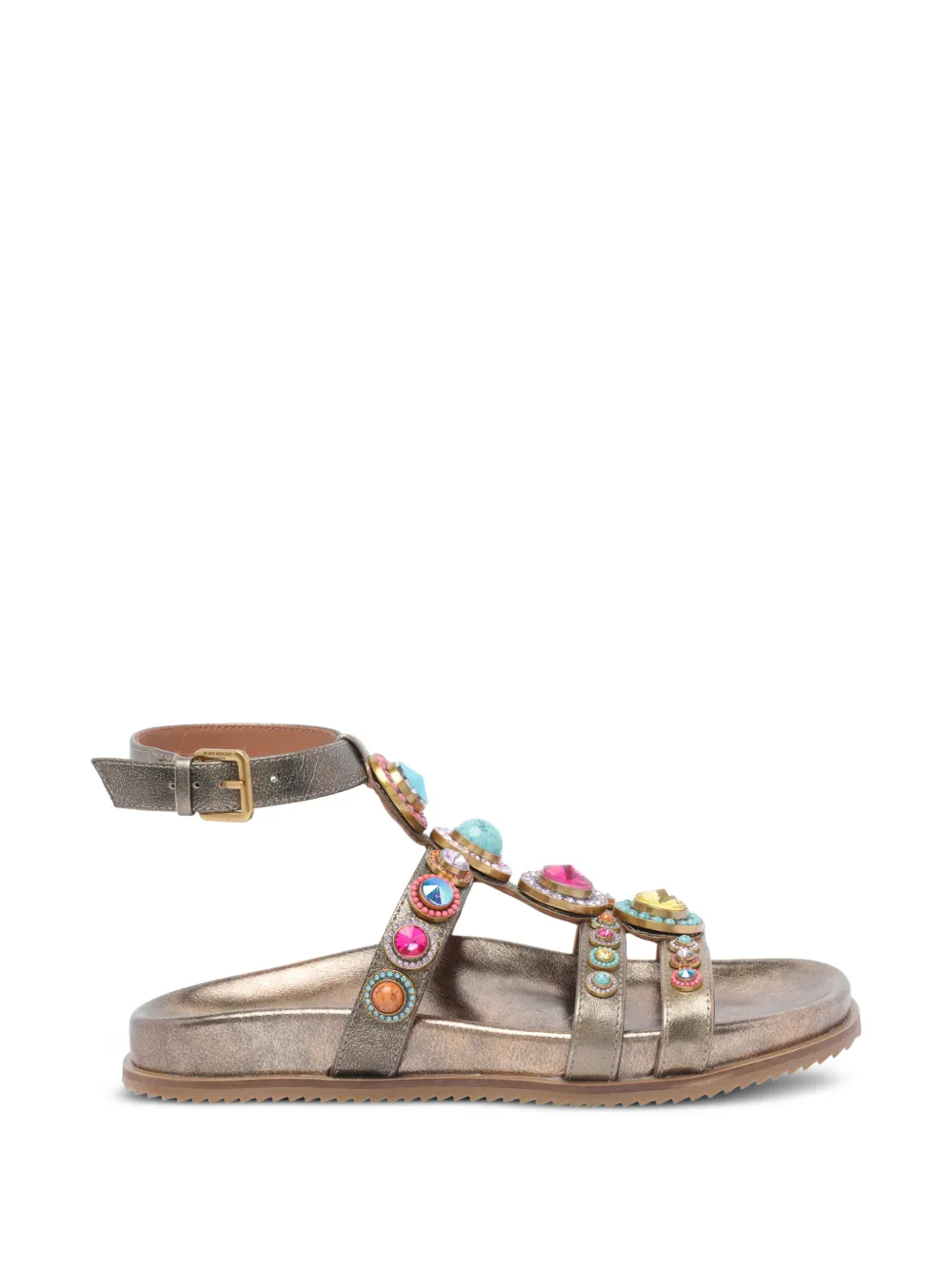 Kurt Geiger London Octavia Flexi crystal-embellished sandals Goud