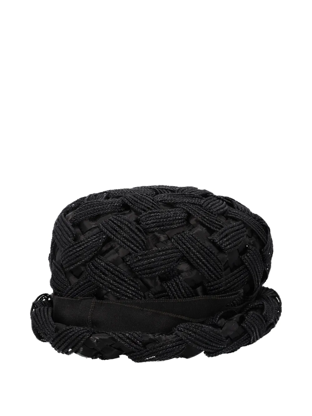 Vintage woven hat - Nero