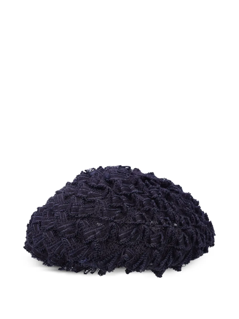 Vintage lace-net beret - Blu