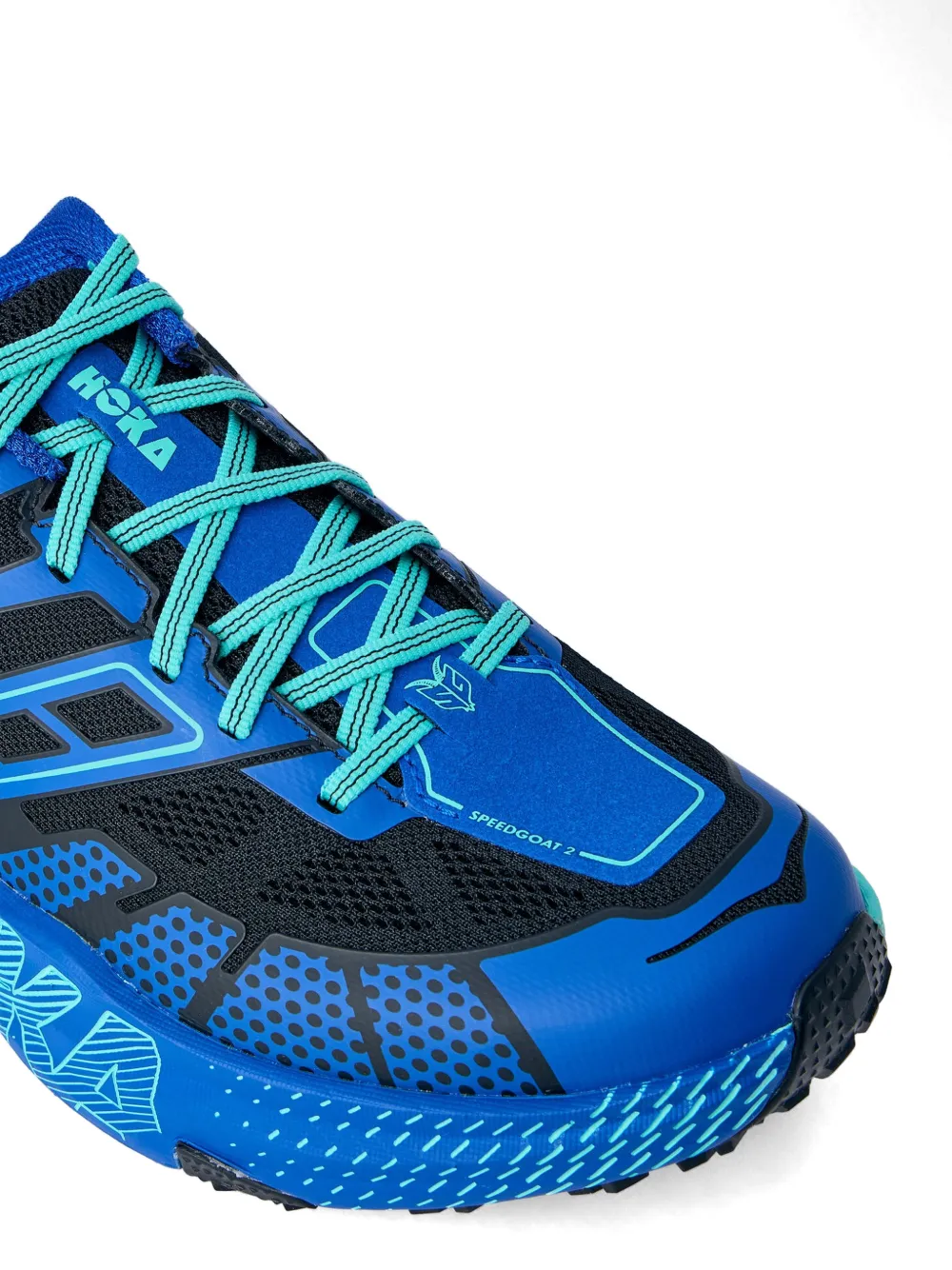 HOKA Speedgoat 2 mesh-overlay sneakers Blauw