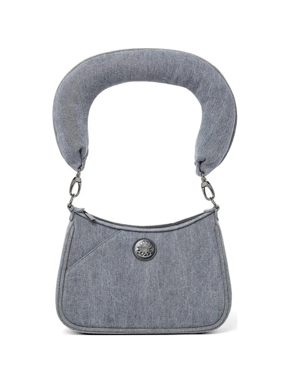 Paula Canovas del Vas Carmen flower-embossed shoulder bag - Grau