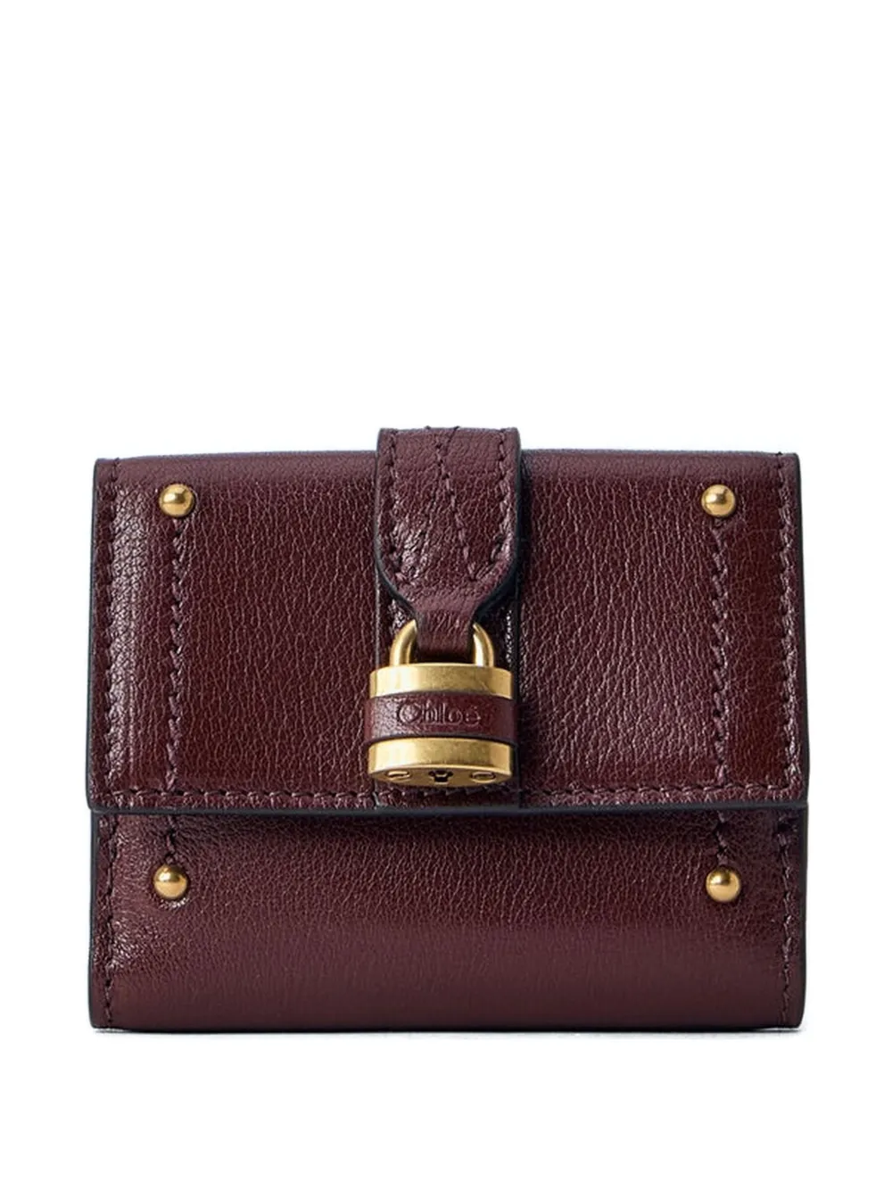 Chloé Mini Paddington padlock-detail wallet - Marrone